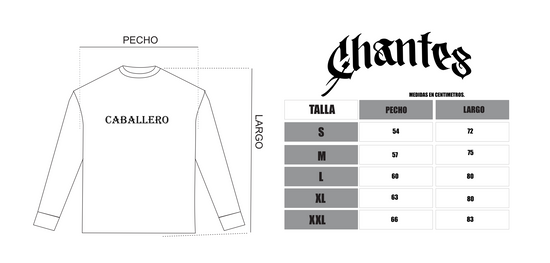 Guía de tallas para Jersey - Chantes Club Hombre